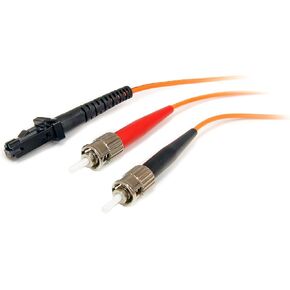 StarTech.com 1m Fiber Optic Cable - Multimode Duplex 62.5/125 - LSZH - MTRJ/ST - OM1 - MTRJ to ST Fiber Patch Cable (FIBMTST1)
