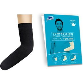 JianiMed Wool Prosthetic Stump Shrinkers for Arm–Below Elbow -Long, Compression, Warmth, Amputee arm sleeve, 20-30, Taiwan Excellence 2XL