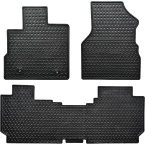 Car Floor Mats Custom Fit for Chevrolet Chevy Equinox 2018 2019 2020 2021 2022 2023 2024 Odorless Washable Heavy Duty Rubber (All Weather) Floor Liners Front and Rear Row Set Black