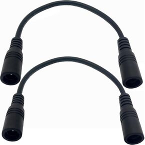DC 5.5x2.1mm Power Adapter, 2PCS 5.5mm x 2.1mm Female to Female Jack Connector Adapter Cable for Monitor,CCTV Camera