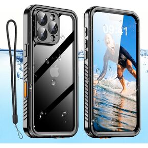AICase for iPhone 16e Case Waterproof, Clear Water Proof Shockproof Dustproof Snowproof Full Body Rugged Transparent Underwater Phone Case for iPhone 16e 2025 Built-in Screen Protector