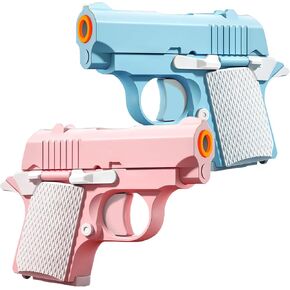 Hikewintoy 2 Pack Cool Fidget Toy Gun, 3D Printed Mini Stress Relief Toys, Fidget Toys Suitable for Relieving ADHD & Anxiety Relief, for Adults and Kids (FID-YTR-P) in Saudi Arabia