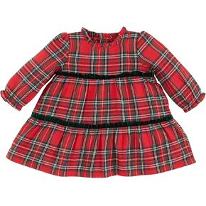 Mud Pie Baby Girls Children Tartan Tiered Dress