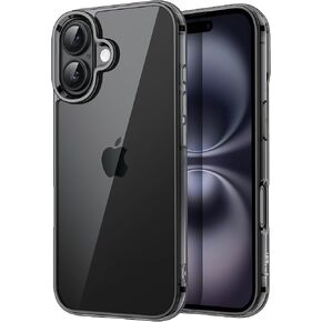 JETech Case for iPhone 16 Plus 6.7-Inch, Non-Yellowing Shockproof Phone Bumper Cover, Anti-Scratch Clear Back (Clear)
