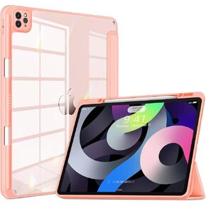 DTTOCASE Case for iPad Pro 12.9 6th/5th/4th/3rd Generation (2022/2021/2020/2018 Released),TPU Shockproof Frame,Built-in Pencil Holder,Auto Sleep/Wake - Barbie Pink