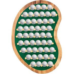 40 Golf Ball Collection Display Rack Cabinet Holder Case Wall Mount - Golf Gifts for The Golf Enthusiast - Golf Display Box Unique Putting Green Shape - Brown