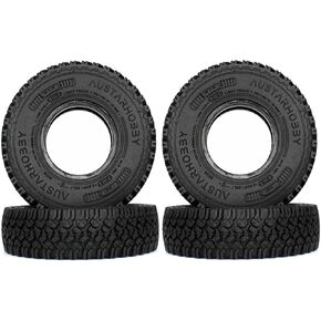 RC Car Tires,WONFAST 4PCS 1.55 inch Off Road Mud Tires 76MM Rubber Terrain Crawler Tyre Foam Insert Compatible with RC Crawler Car Axial 90069 TF2 D90 CC01 LC70 Tamiya MST JIMNY Parts (B)