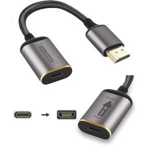 محول ELUTENG USB C أنثى إلى HDMI ذكر أحادي الاتجاه من النوع C 3.1 (المصدر) إلى HDMI (العرض) محول 4K@60 هرتز Thunderbolt 3 لسلسلة iPhone 15 وMacBook وiMac وiPad Pro in Kuwait