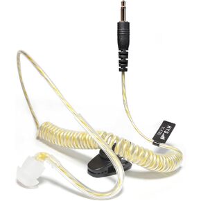 HYS Police in-Ear 3.5mm Listen Only Dynamic Balanced Armature Wired Earbuds Earpiece, Receiver/Listen ONLY Surveillance Lightweight Low-Profile Single Ear Headset for Shoulder Speaker Mic/Radio