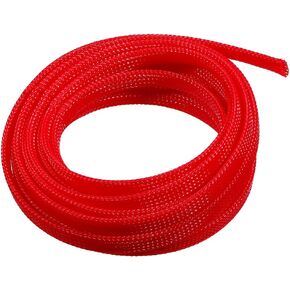 uxcell Expandable Sleeving, 5/16-inch 10ft Cable Sleeve, Red