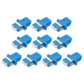MECCANIXITY Fiber Optical Coupler LC to LC UPC (with Iron Sheet), Single Mode Duplex Adapter, LC-LC UPC, for Network Internet Connector, 10pcs