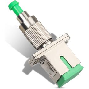 FC/APC Male to SC/APC Female Fiber Optic Adapter SingleMode Connector Hybrid Optical Coupler, Flange-Type Adapter