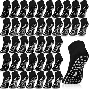 Haysandy 40 Pairs Non Slip Yoga Socks for Women Bulk Pilates Socks with Grips Anti Skid Athletic Socks Grippy Slipper Socks(Delicate)