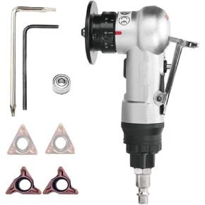 Fastoo Pneumatic Chamfering Tool Handheld, Mini Air-Powered Chamfer Tool, 45 Degree Air Chamfer Deburring Tool, Arc Corner Beveling Trimming Deburring Machine for Metal Wood Beveling Deburring