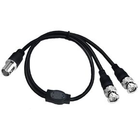 BNC Splitter Cable, BNC Female to Dual BNC Male Adapter Cable, BNC Coaxial Y Splitter Cable for CCTV System, Radio, Modem, Camera 50cm/20 inch (BNC Female to 2 Male)