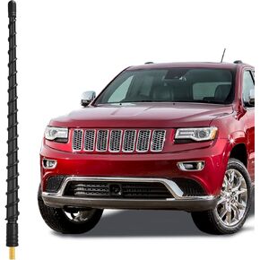 13 Inch Antenna Replacement Compatible with Jeep Cherokee Grand Renegade Compass Liberty Chrysler 200 Dodge Durango Avenger Dart Journey Nitro Fiat 500 for Car AM FM Radio Reception Accessories