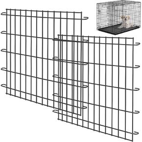 2 Pcs Dog Crate Divider Panel Metal Pets Divider Panel Floor Grid Dog Crate Divider for Pets 48 Inches Extra Large Dog Crates Fits Models 710BK, 1248, 1348TD, 1548/DD and 1648/DD/UL, Black in Saudi Arabia