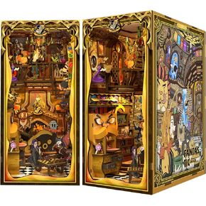 CUTEBEE DIY Book Nook Kit, Miniature House Dollhouse Kit for Adults Teens, Booknook Bookshelf Decor Alley, Model Build-Ancient Chinese Heroine DIY Gift Idea with LED Light (The Legend of Mulan) in Kuwait
