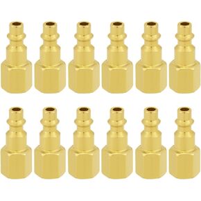 Joywayus 12PCS 1/4 Inch NPT Female and Male Industrial Air Hose Quick Connect Air Plug Fittings