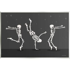 Stupell Industries Three Dancing Skeletons Wall Plaque Art Design by Lady Louise Designs