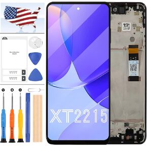 Screen Replacement for Motorola Moto G Stylus 5G 2022 XT2215-1 XT2215-2 XT2215-3 XT2215-4 LCD Display Touch Screen Panel Digitizer with Black Frame Replacement 6.8"