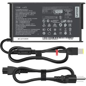 170W ThinkPad Charger for Lenovo ThinkPad Extreme Gen 6 5 4 3 2 1 ThinkPad P50 P51 P52 P53 P70 P71 P73 W540 W541 T540P P15 P17 P15V P15G T15G T15P P1 ADL170NLC3A 20V 8.5A Laptop Adapter