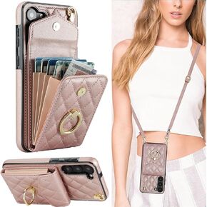 for Samsung Galaxy S23 Plus / S23+ Crossbody Wallet Case, PU Leather with Card Holder Kickstand Lanyard Cover for Women Case for Samsung Galaxy S23 Plus.Lanyard White