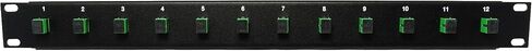 12 Port SC Fiber Patch Panel APC Singlemode (Green Couplers) (Loaded 1u) 19" in Kuwait