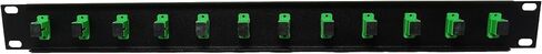 12 Port SC Fiber Patch Panel APC Singlemode (Green Couplers) (Loaded 1u) 19" in Kuwait