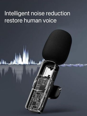 ميكروفون Lavalier اللاسلكي من Labstandard لأجهزة iPhone iPad، وميكروفونات طية صدر السترة، تشغيل 2.4 جيجا بايت لتسجيل الفيديو، والمقابلة، والبودكاست، ومدونة الفيديو على YouTube، وميكروفون لاسلكي صغير من Lavalier in Kuwait