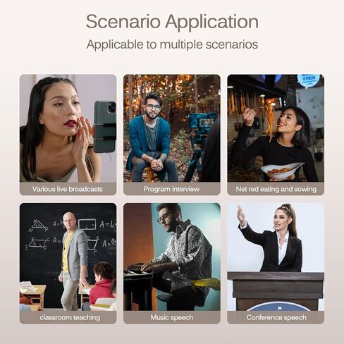 ميكروفون Lavalier اللاسلكي من Labstandard لأجهزة iPhone iPad، وميكروفونات طية صدر السترة، تشغيل 2.4 جيجا بايت لتسجيل الفيديو، والمقابلة، والبودكاست، ومدونة الفيديو على YouTube، وميكروفون لاسلكي صغير من Lavalier in Kuwait