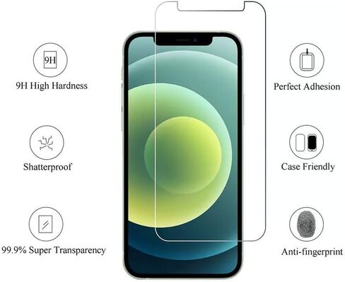 Case for Tecno Camon 20 Pro 4G + Glass Screen Protector Tempered Film - Transparent Silicone Soft Flexible Bumper Shockproof TPU Protective Cover Shell (Black) in Saudi Arabia
