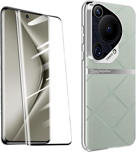 QUIETIP Case Compatible with Huawei Pura 70 Ultra with Tempered Glass Screen Protector,Hard PC Protective Cover,White in Saudi Arabia