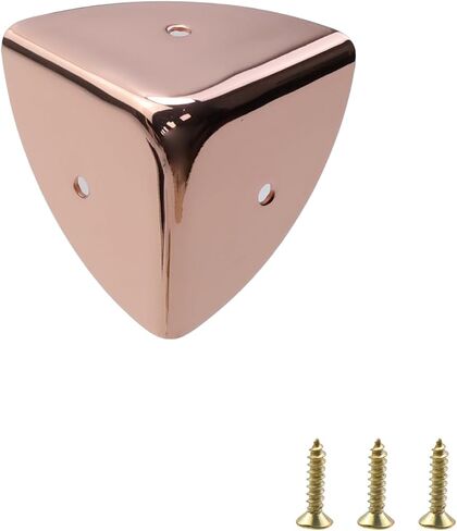 8Pcs Box Corner Tool Box Edge Guard Case Protector Trunk Corner Cover Heavy Duty Furniture Corner, Rose Gold in Saudi Arabia