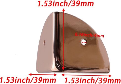 8Pcs Box Corner Tool Box Edge Guard Case Protector Trunk Corner Cover Heavy Duty Furniture Corner, Rose Gold in Saudi Arabia