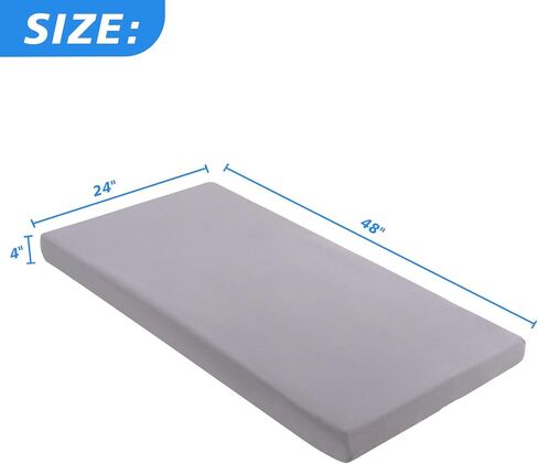 Nap Mat Cover 24" x 48" x 4", Fitted Preschool Daycare Nap Mat Sheet Fit for Kindermat and Ecr4kids Rest Mat, Ultra Soft & Breathable Mattress Cover for Kids, Gray in Saudi Arabia