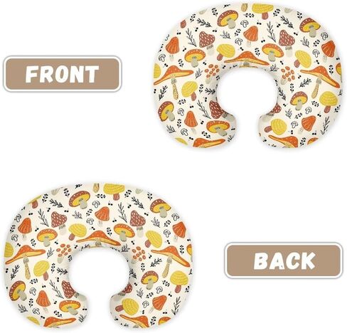 Mushroom Nursing Pillow Cover Breathable Neutral Breastfeeding Pillow Cover Easy to Clean Soft Removable Pillow Cover for Infant Snug in Kuwait