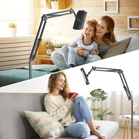 Floor Stand for Kindle Acessories Reading in Bed, Hands Free Tablet Arm Holder for Kindle Accessory, Compatible with Kindle iPhone Fire Tablet 4.5-12.9 inch in Saudi Arabia