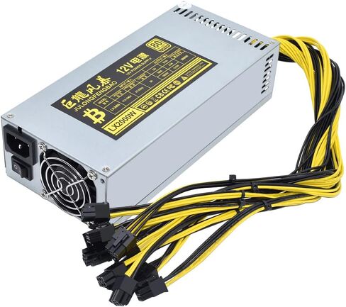 12V 166A AC110-240V 10x6pin 2000W PSU، لـ Bitmain Antminer S9 S7 L3 BTC LTC ETH مصدر إمداد الطاقة للتعدين in Kuwait