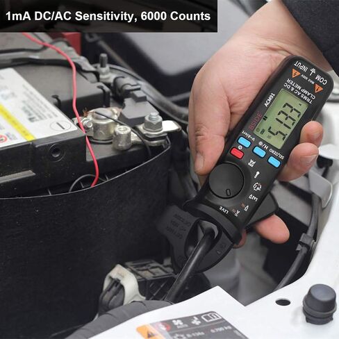 Bside ACM91 1mA Clamp Meter DC/AC Current True RMS Auto-Ranging 6000 Counts Multimeter Live Check V-Alert Temperature Capacitance Frequency Tester with Back Clip in Saudi Arabia