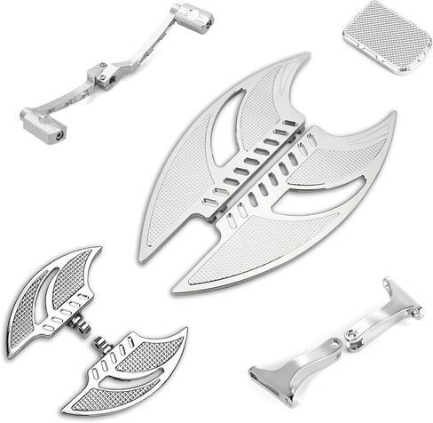 TOPRAMETAL for Harley Chrome Rider Road Glide Floorboards Kits Gear Brake Shifter levers Touring (Driver+ Passenger floorboards) in Saudi Arabia