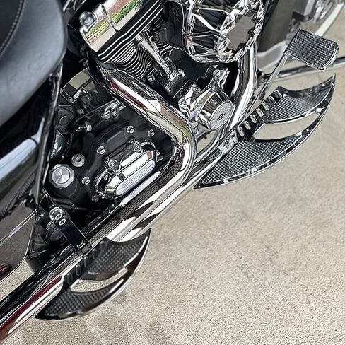 TOPRAMETAL for Harley Chrome Rider Road Glide Floorboards Kits Gear Brake Shifter levers Touring (Driver+ Passenger floorboards) in Saudi Arabia