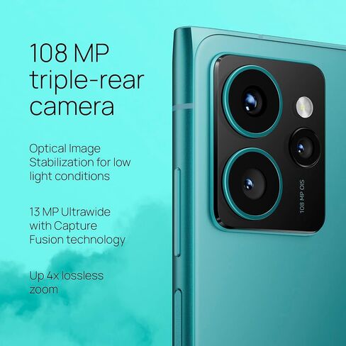 HMD Skyline 5G | Android 14 | Unlocked Smartphone | Dual SIM | US Version | 8/256GB | 6.55" 144Hz pOLED Screen | 108MP Triple Camera | 50MP Selfie Camera | Blue in Saudi Arabia