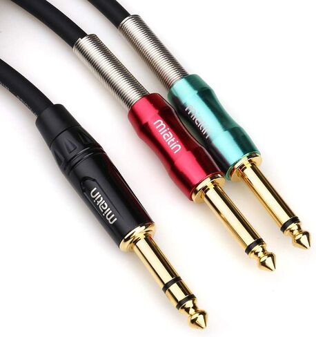 1/4" Male TRS to Dual 6.35mm (1/4") TS Male Aux Jack Stereo Audio Y Splitter Patch Insert Cable -3Meters / 10Feet in Saudi Arabia