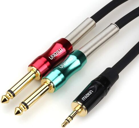 1/4" Male TRS to Dual 6.35mm (1/4") TS Male Aux Jack Stereo Audio Y Splitter Patch Insert Cable -3Meters / 10Feet in Saudi Arabia
