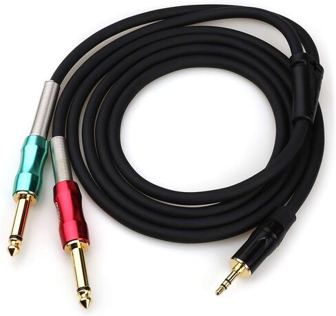 1/4" Male TRS to Dual 6.35mm (1/4") TS Male Aux Jack Stereo Audio Y Splitter Patch Insert Cable -3Meters / 10Feet in Saudi Arabia