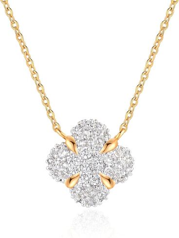 قلادة مطلية بالذهب عيار 14 قيراط للنساء على شكل مثلث دائري تشيكوسلوفاكيا سوليتير | قلادة قلادة أنيقة | قلادة سلسلة ذهبية | قلادات هالة زركونيا مكعبة رائعة للنساء هدايا مجوهرات ذهبية in Kuwait