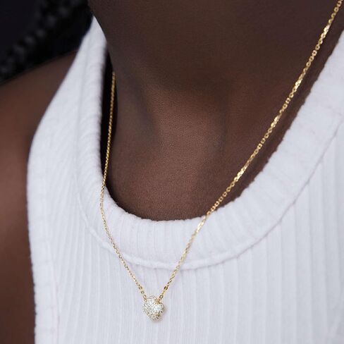 قلادة مطلية بالذهب عيار 14 قيراط للنساء على شكل مثلث دائري تشيكوسلوفاكيا سوليتير | قلادة قلادة أنيقة | قلادة سلسلة ذهبية | قلادات هالة زركونيا مكعبة رائعة للنساء هدايا مجوهرات ذهبية in Kuwait