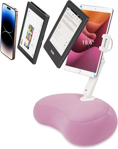 حامل وسادة Kindle من NEARPOW، حامل كمبيوتر لوحي مع وسادة متوافق مع أجهزة iPad وiPhone وSamsung وGoogle وحامل وسادة هاتف قابل للتعديل 360 درجة للسرير مع كيس فول ناعم، مناسب للحمل والأطفال in Saudi Arabia