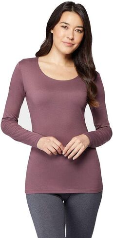 32 Degrees Heat Womens Ultra Soft Thermal Lightweight Baselayer Scoop Neck Long Sleeve Top in Saudi Arabia